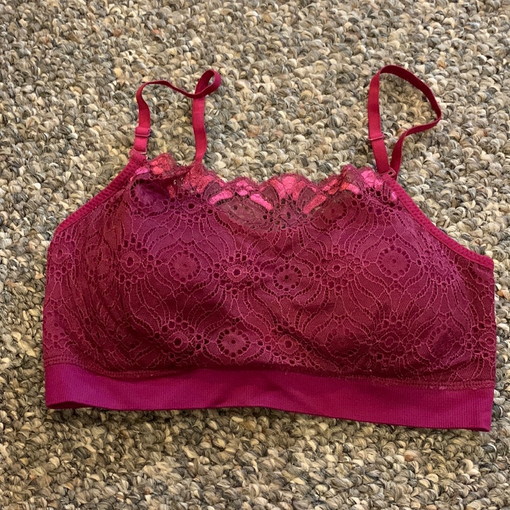 Magenta bralette, one size fits all.
